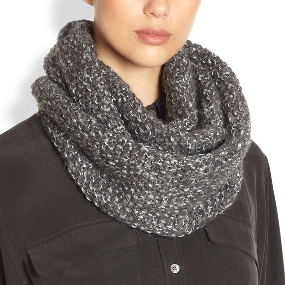 Genie by Eugenia Kim Sequin Cowl Scarf Charcoal OS - Picture 2 of 8